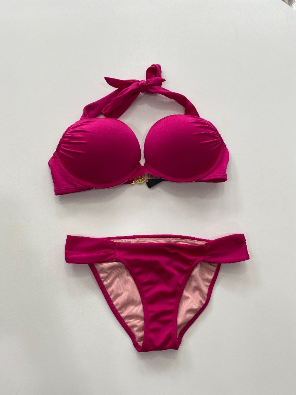 Victoria’s Secret pink bombshell bikini top 34 C bottoms XS